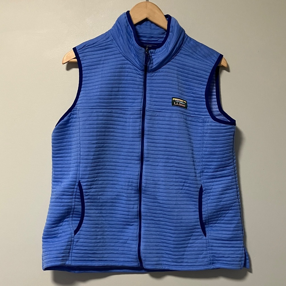 L.L. Bean Light Blue Ribbed Vest